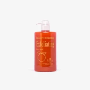 A bottle of Bismid Intensive Whitening Exfoliating Body Wash