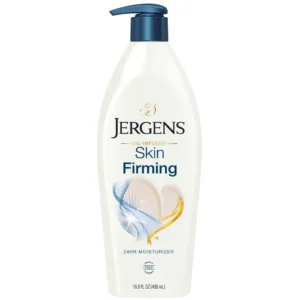 A bottle of Jergens Skin Firming Body Lotion