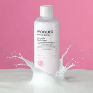 A bottle of Tonymoly Wonder Ceramide Mochi Toner