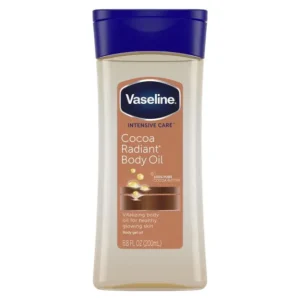 A bottle pf Vaseline Cocoa Radiant Body Oil