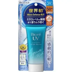 A tube of Biore Sunscreen SPF 50++