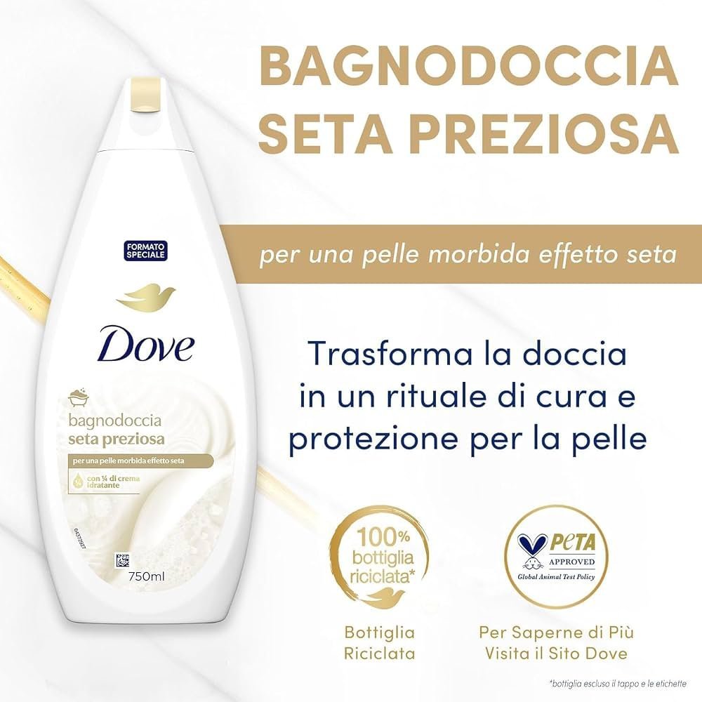 Dove Gentle Seta Preziosa Body Wash ( Nourishing Silk) - 750ml
